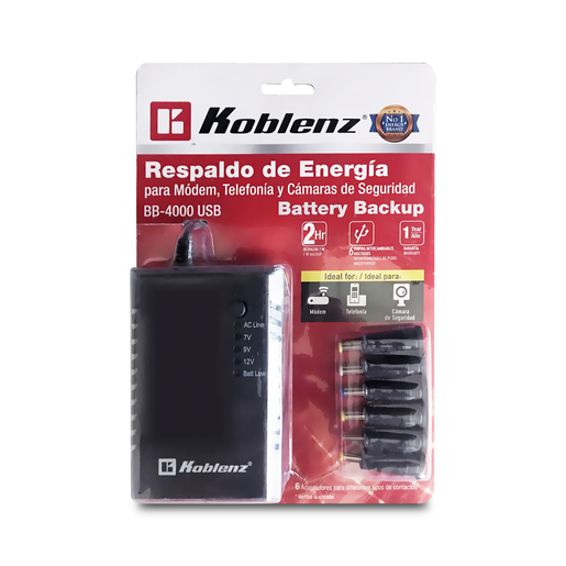 Batería de Respaldo Koblenz BB 4000 USB / 4000 mAh / Negro