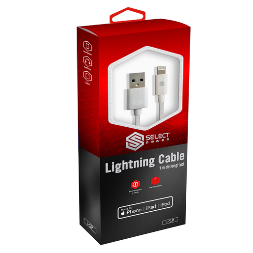 Cable Lightning Select Power I-SP / Blanco / 1 m