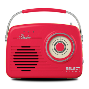 Bocina Bluetooth Select Sound Radio Vintage BT1010 / Rojo