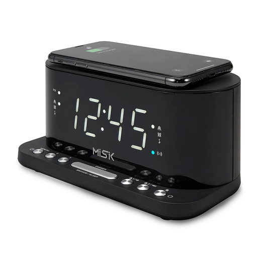 Radio Reloj Qi Misik MR486 / Negro / USB