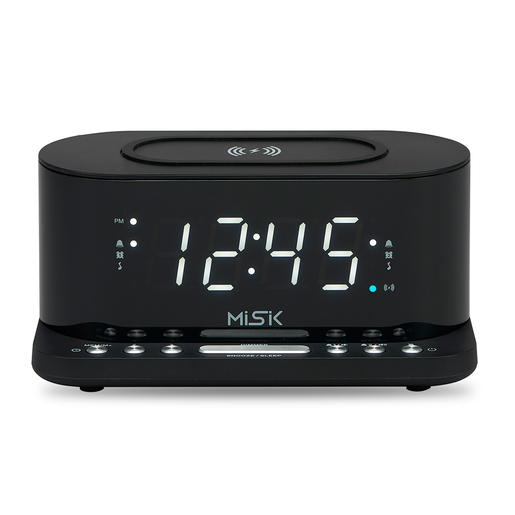 Radio Reloj Qi Misik MR486 / Negro / USB