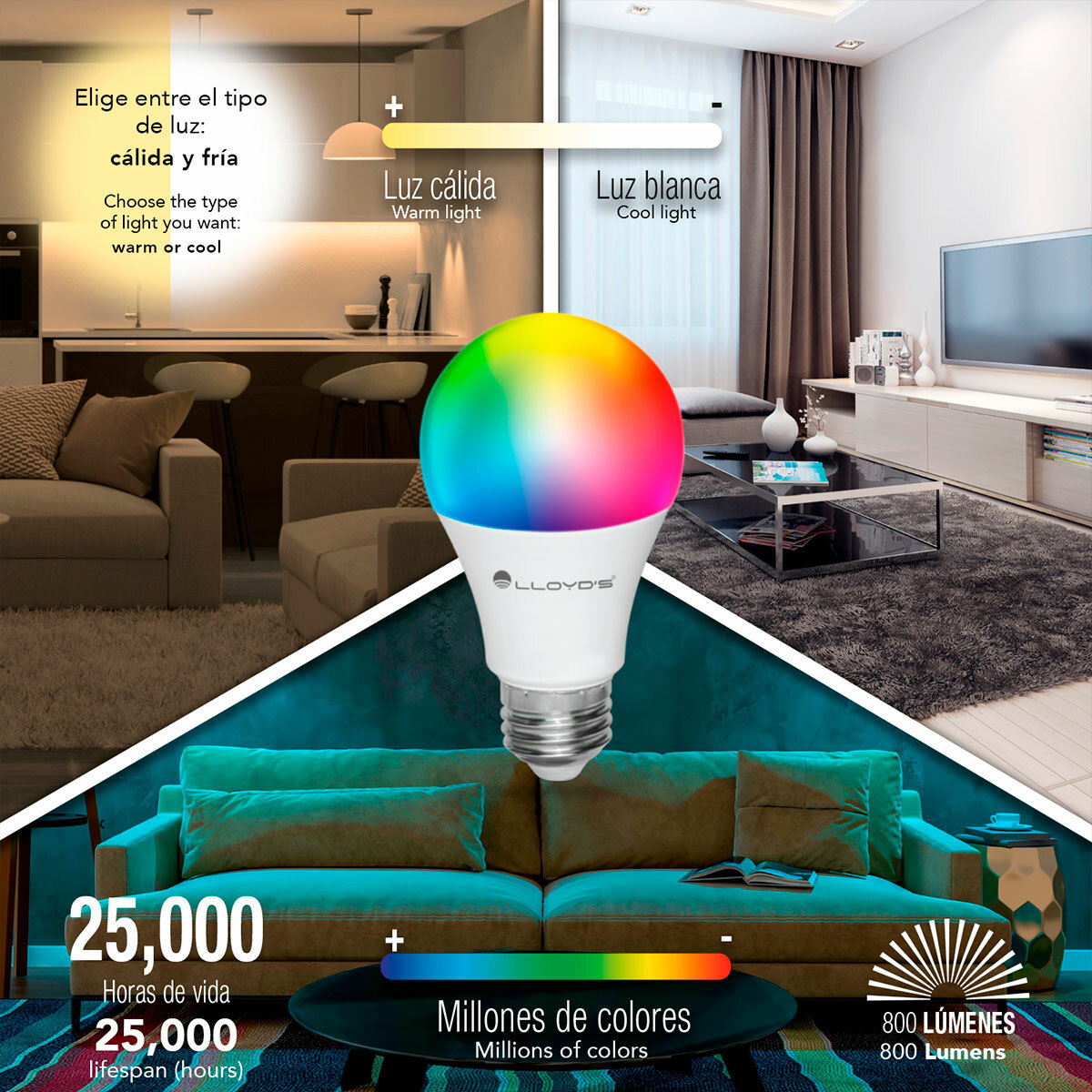 borracho Zapatos antideslizantes cilindro Foco WiFi Lloyds LC 1192 Luz multicolor 1 pieza Google Alexa | RadioShack México borracho Zapatos antideslizantes cilindro Foco WiFi Lloyds LC 1192 Luz multicolor 1 pieza Google Alexa | RadioShack México