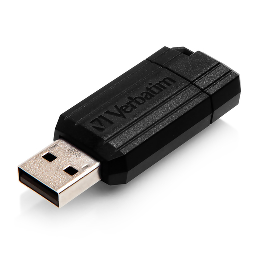 Memoria USB Verbatim Pinstripe / 16 gb / Negro