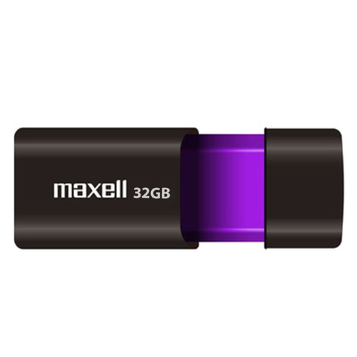 Memoria USB Maxell Flix / 32 gb / Morado con negro