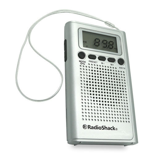 Radio Digital Portátil de Bolsillo RadioShack ST-300 / Plata