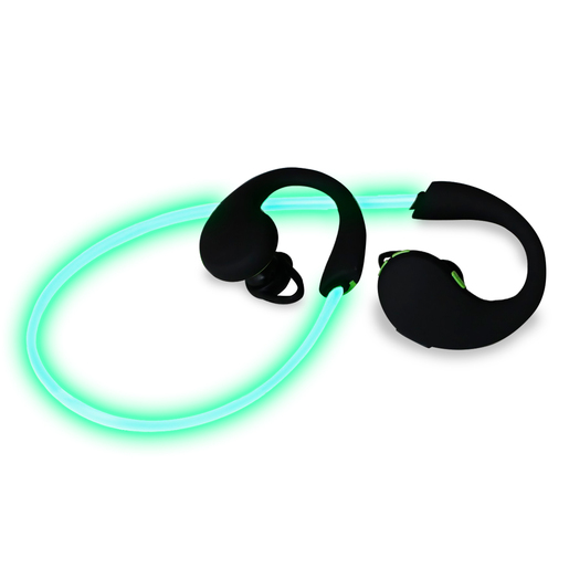 Audífonos Bluetooth Deportivos RadioShack Luminous 3304312 / In ear / Negro con verde