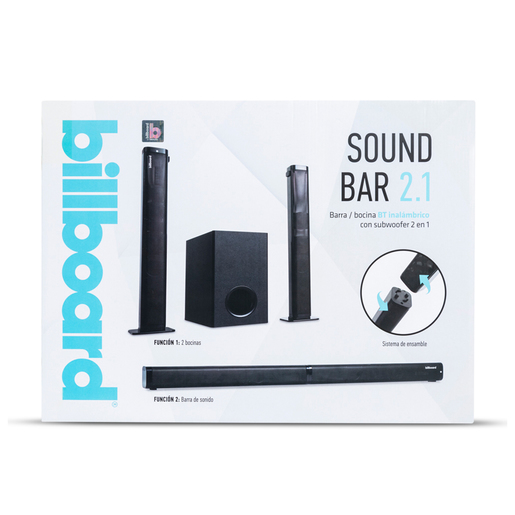 Barra de Sonido Bluetooth 2 en 1 Billboard BB-S32064 / Negro