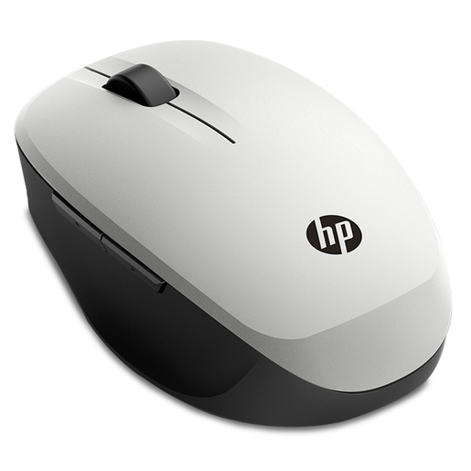 Mouse Inalámbrico Hp 300 Dual Mode / Plata con negro / Bluetooth / USB