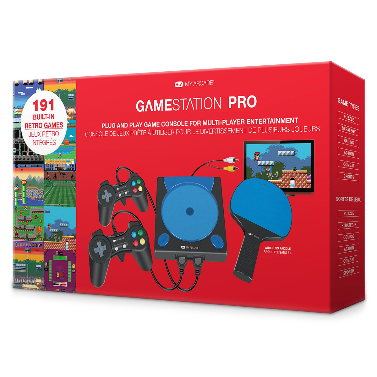 CONSOLA MY ARCADE GAMESTATION PRO (NEGRO AZUL, 191 JUEGOS) RadioShack