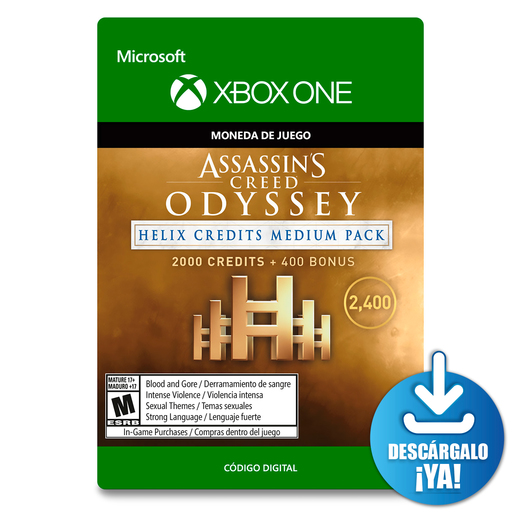 Assassins Creed Odyssey Helix Credits Medium Pack / 2400 monedas virtuales / Xbox One
