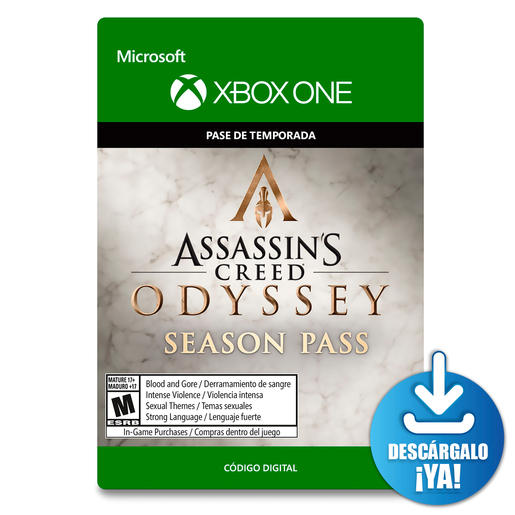 Assassins Creed Odyssey Season Pass / Pase de temporada digital / Xbox One / Descargable