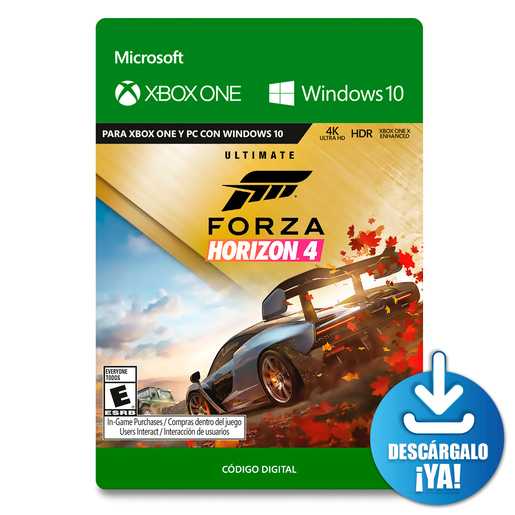 Forza Horizon 4 Ultimate / Juego digital / Xbox One / Windows / Descargable
