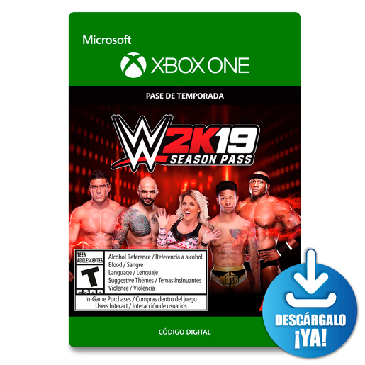 WWE 2K19 Season Pass / Pase de temporada digital / Xbox One / Descargable