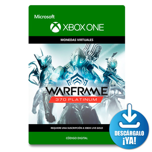 Warframe Platinum / 370 monedas de juego digitales / Xbox One / Descargable