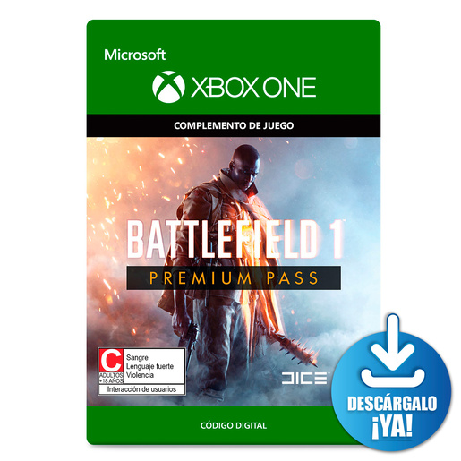 Battlefield 1 Premium Pass / Pase de temporada digital / Xbox One / Descargable