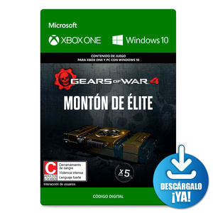 Gears of War 4 Montón de Élite x 5 / Contenido de juego digital / Xbox One / Windows / Descargable