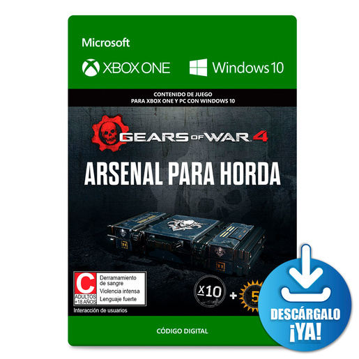 Gears of War 4 Arsenal para Horda / Contenido de juego digital / Xbox / Windows / Descargable