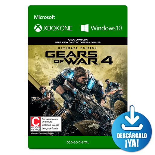 Gears of War 4 Ultimate Edition / Juego digital / Xbox One / Windows / Descargable