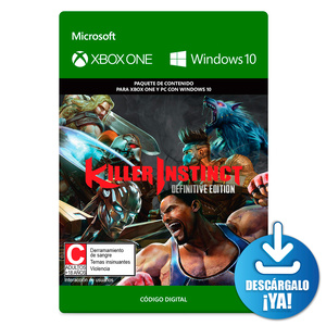 Killer Instinct Definitive Edition / Juego digital / Xbox One / Descargable
