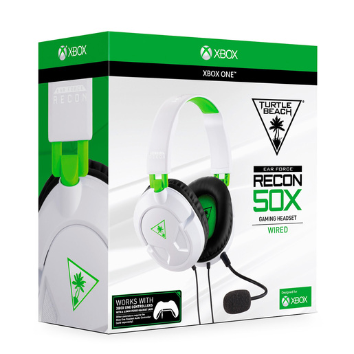 Audífonos Gamer Turtle Beach Recon 50X / Xbox Series X·S / Xbox One / Blanco con verde