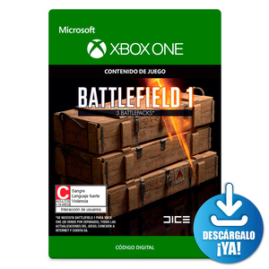 Battlefield 1 Battlepacks x 3 / Contenido de juego digital / Xbox One / Descargable Battlefield 1 Battlepacks x 3 / Contenido de juego digital / Xbox One / Descargable