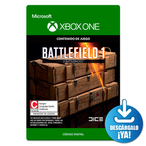 Battlefield 1 Battlepacks x 3 / Contenido de juego digital / Xbox One / Descargable