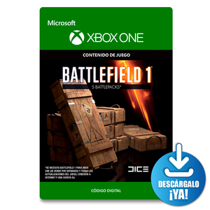 Battlefield 1 Battlepacks x 5 / Contenido de juego digital / Xbox One / Descargable Battlefield 1 Battlepacks x 5 / Contenido de juego digital / Xbox One / Descargable