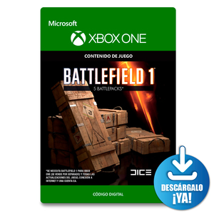 Battlefield 1 Battlepacks x 5 / Contenido de juego digital / Xbox One / Descargable
