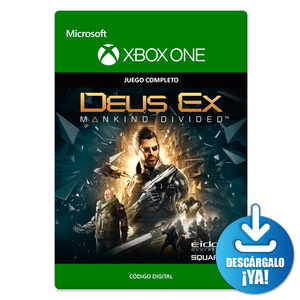 Deus Ex Mankind Divided / Juego digital / Xbox One / Descargable Deus Ex Mankind Divided / Juego digital / Xbox One / Descargable