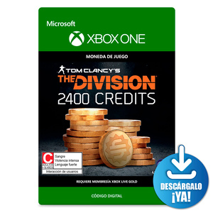 Tom Clancys The Division Premium Credits / 2400 monedas de juego digitales / Xbox One / Descargable