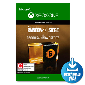 Rainbow Six Siege Credits 16000 Monedas de Juego Digitales Xbox One Descargable