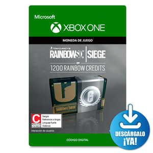 Rainbow Six Siege Credits 1200 Monedas de Juego Digitales Xbox One Descargable Rainbow Six Siege Credits 1200 Monedas de Juego Digitales Xbox One Descargable