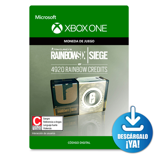 Rainbow Six Siege Credits / 4920 monedas de juego digitales / Xbox One / Descargable