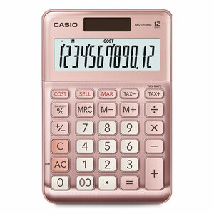 Calculadora Básica Casio MS-120FM-PK / 12 dígitos / Rosa