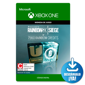 Rainbow Six Siege Credits 7560 Monedas de Juego Digitales Xbox One Descargable