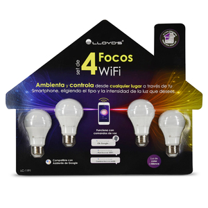 Kit de Focos WiFi Lloyds LC-1191 / Multicolor / 4 piezas