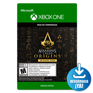 Assassins Creed Origins Season Pass / Pase de temporada digital / Xbox One / Descargable Assassins Creed Origins Season Pass / Pase de temporada digital / Xbox One / Descargable