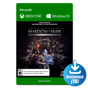 Shadow of War Middle Earth Silver Edition / Juego digital / Xbox One / Windows / Descargable