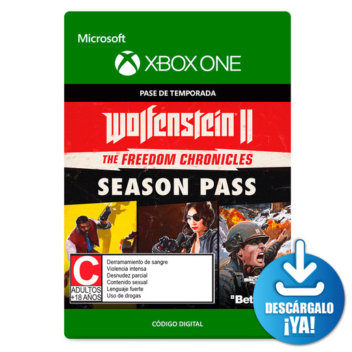 Wolfenstein II The Freedom Chronicles Season Pass / Pase de temporada digital / Xbox One / Descargable