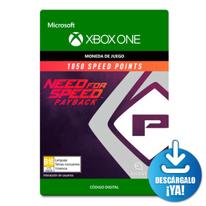 Need For Speed Payback Speed Points 1050 Monedas de Juego Digitales Xbox One Descargable