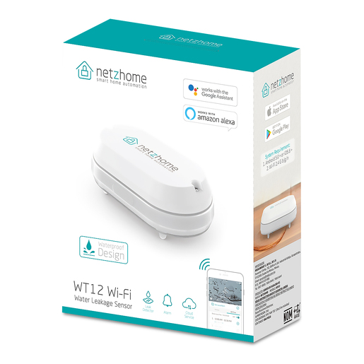 Sensor Inteligente de Agua NetzHome WT12 / WiFi / Blanco