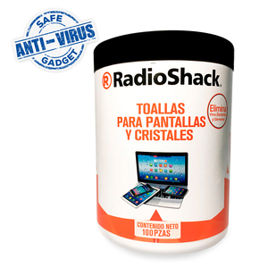 Toallas Desinfectantes para Dispositivos Electrónicos RadioShack / 100 piezas