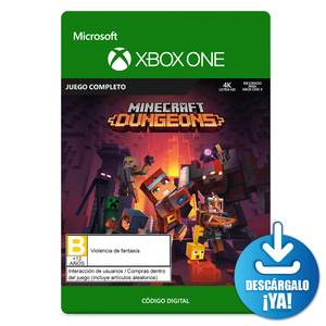 Minecraft Dungeons / Juego digital / Xbox One / Descargable