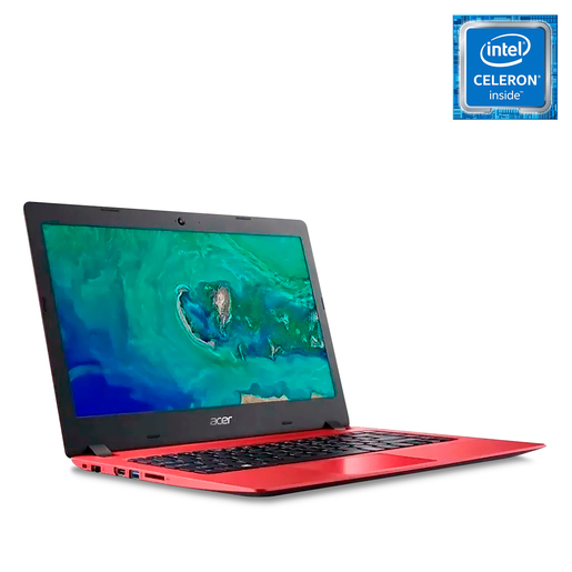 Laptop Acer One A114-32-C896 / 14 Plg. / Intel Celeron / EMMC 64gb / RAM 4 gb / Rojo