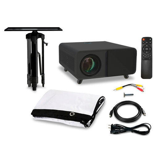un proyector de color negro marca spectra con todos sus accesorios se han vuelto indispensables para armar una experiencia de cine en casa placentera