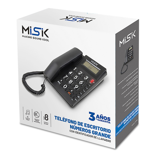 Teléfono Alámbrico Misik MT862 / Negro Teléfono Alámbrico Misik MT862 / Negro
