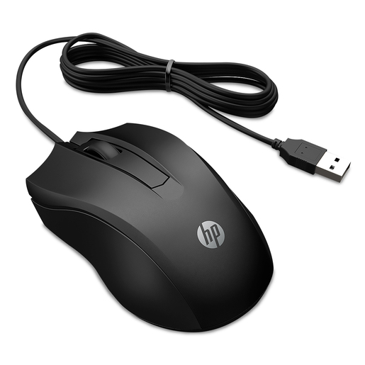 Mouse Alámbrico Hp 100 / Negro / USB