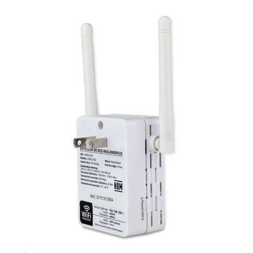 Router Repetidor Inalámbrico RadioShack 300 MBPS 20 DBM Blanco Router Repetidor Inalámbrico RadioShack 300 MBPS 20 DBM Blanco