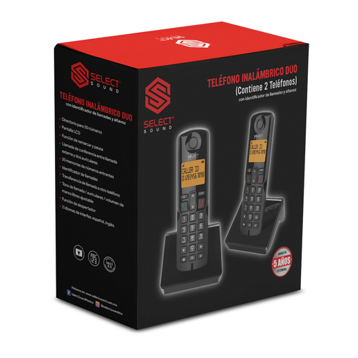Teléfono Inalámbrico Dúo Select Sound 8032 Negro Teléfono Inalámbrico Dúo Select Sound 8032 Negro