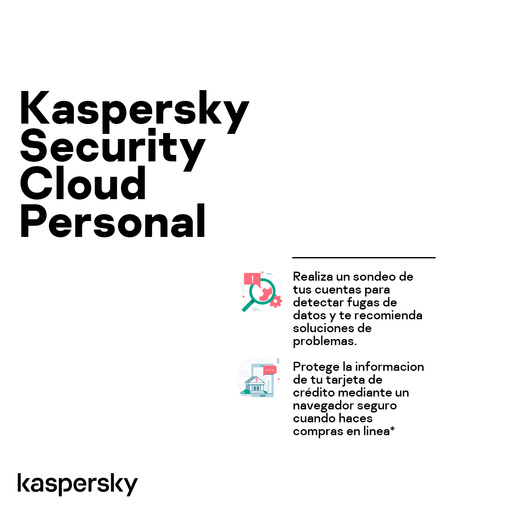 Antivirus Descargable Kaspersky Security Cloud Personal / 1 año / 5 dispositivos